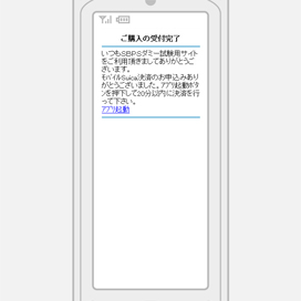 電子マネー決済 （モバイルSuica決済）｜ご購入受付完了（携帯版）